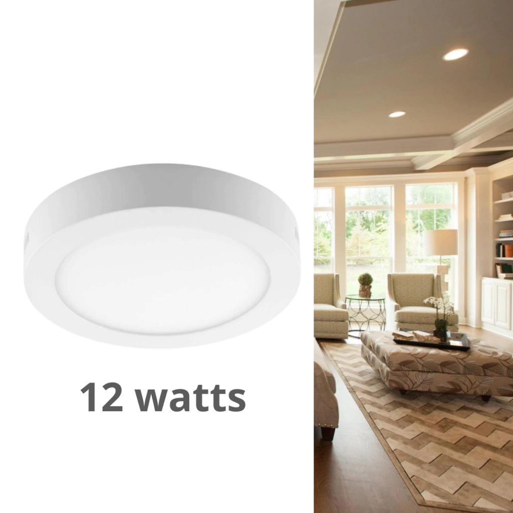 Painel Plafon Luminária LED sobrepor redondo 12W 17cmx17cm