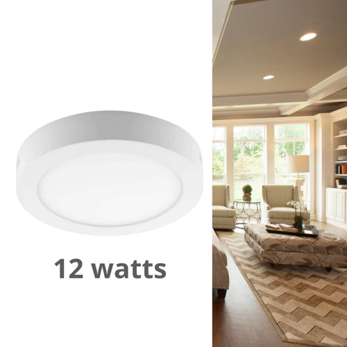 Painel Plafon Luminária LED sobrepor redondo 12W 17cmx17cm