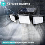 Refletor Solar 2500 lm 3 Cabeças c/ Sensor e Controle